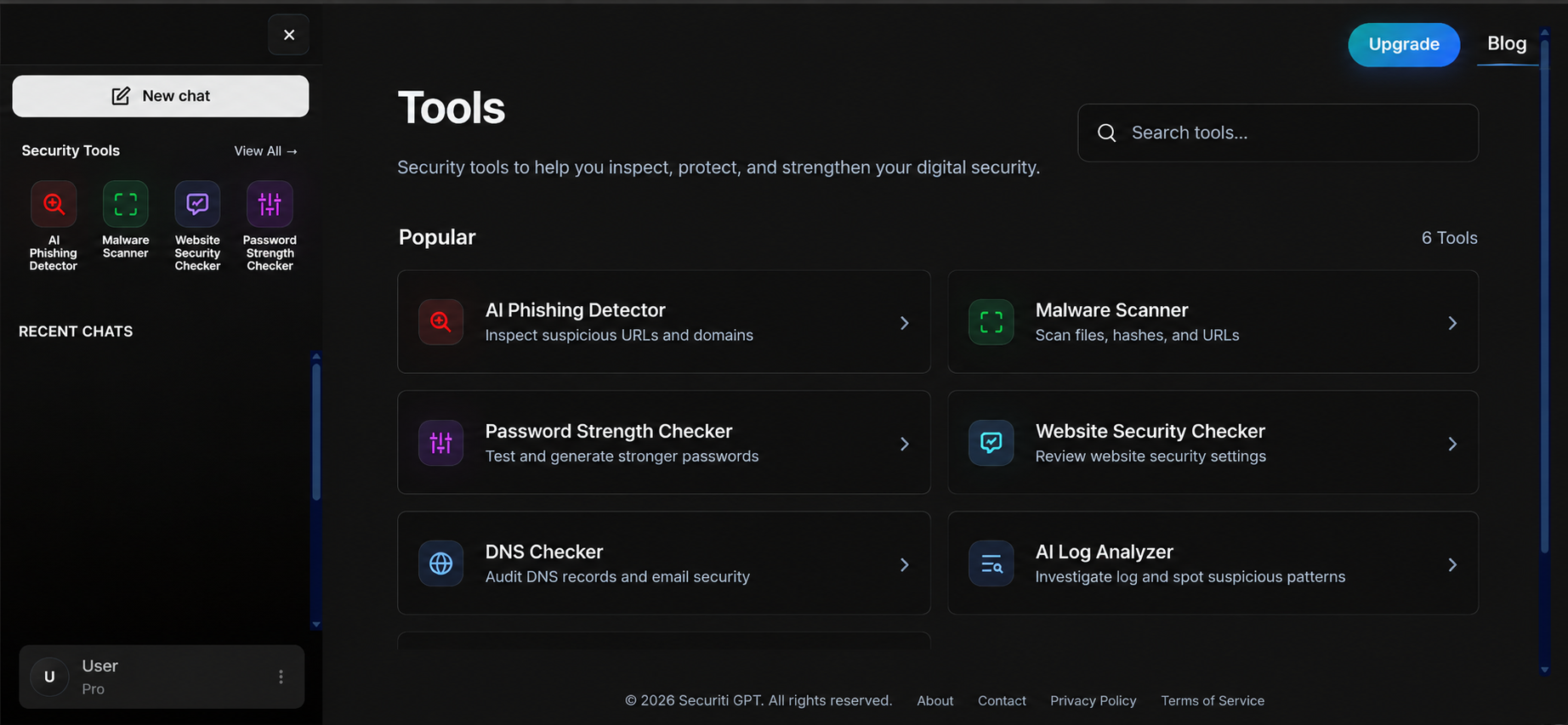 SecuritiGPT security tools directory